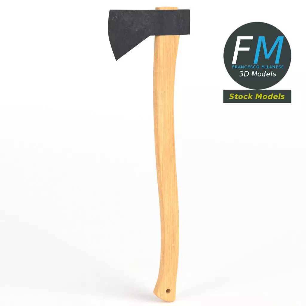 Axe hatchet 3D model_0