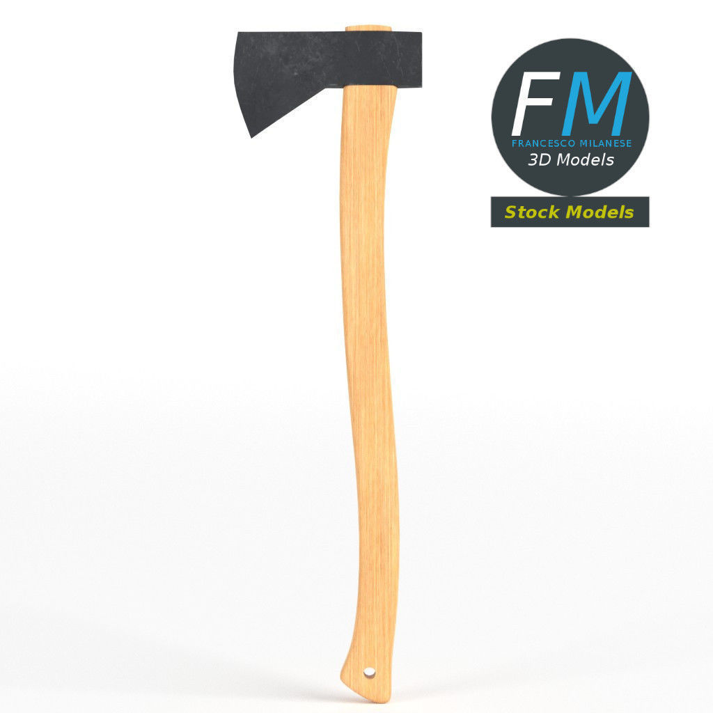 Axe hatchet 3D model_3