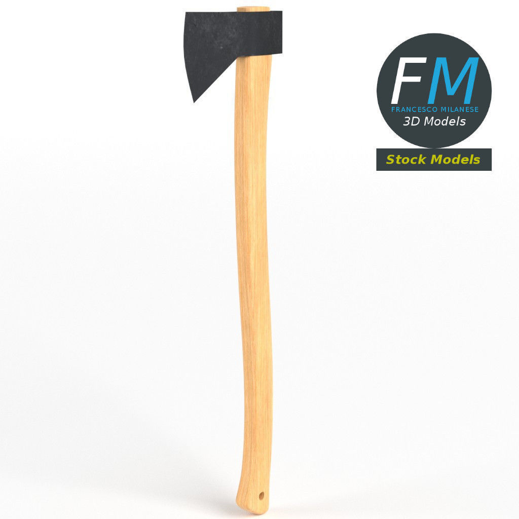 Axe hatchet 3D model_4