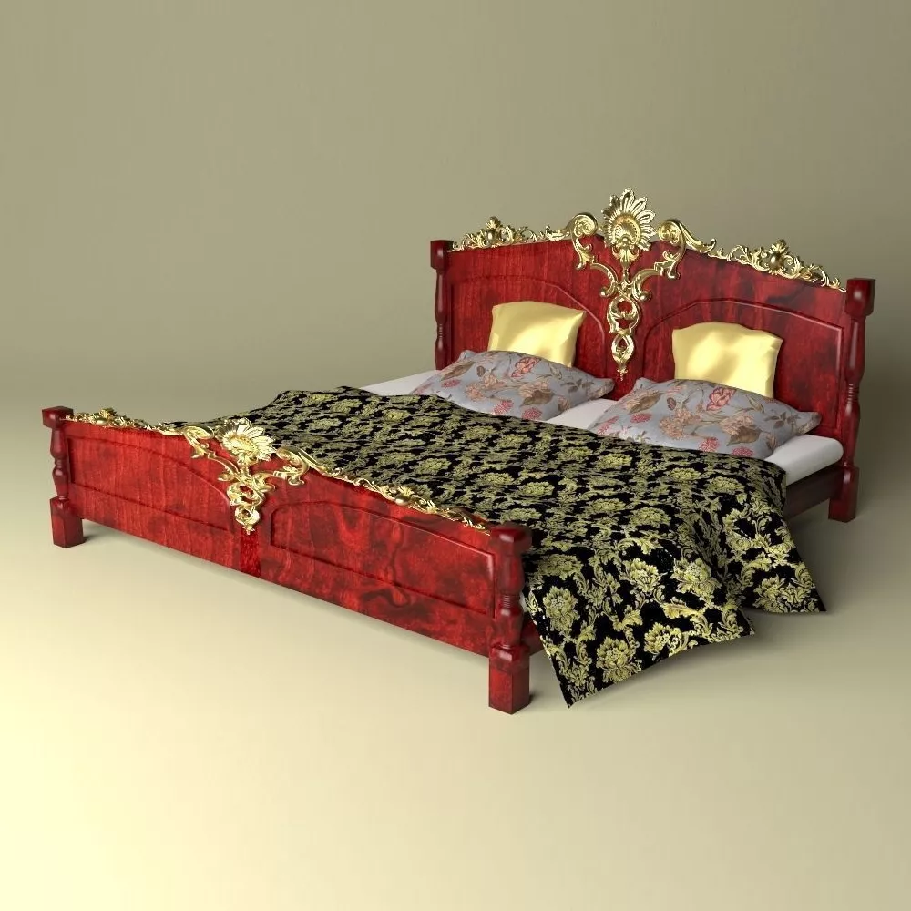 King Bed 3D model
