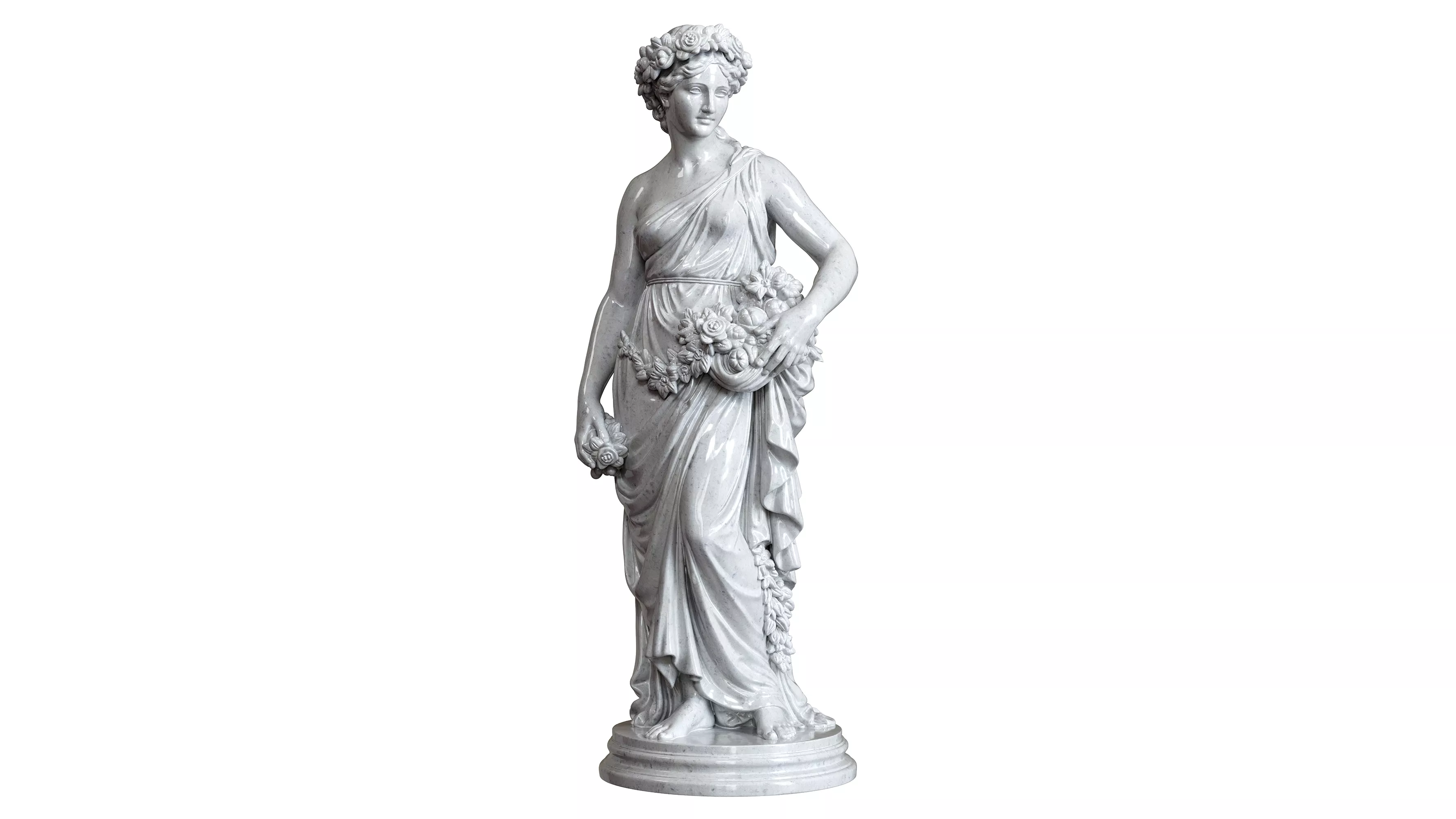 Classical Marble Flora Statue 3D model
