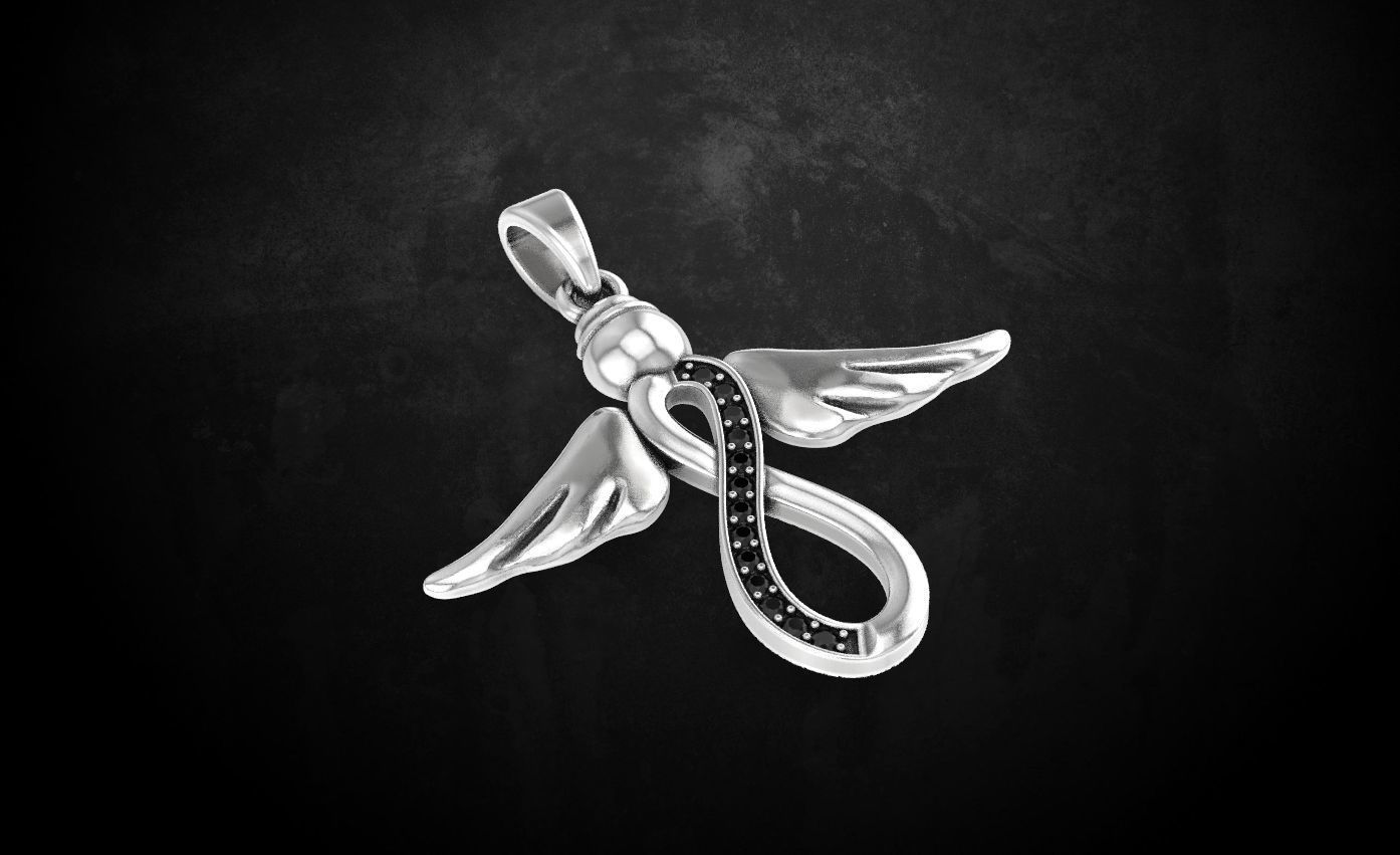 Hanger angel with wings 102 3D print model_2