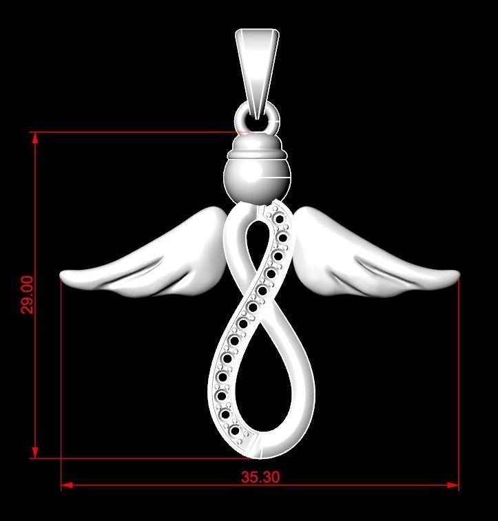 Hanger angel with wings 102 3D print model_10