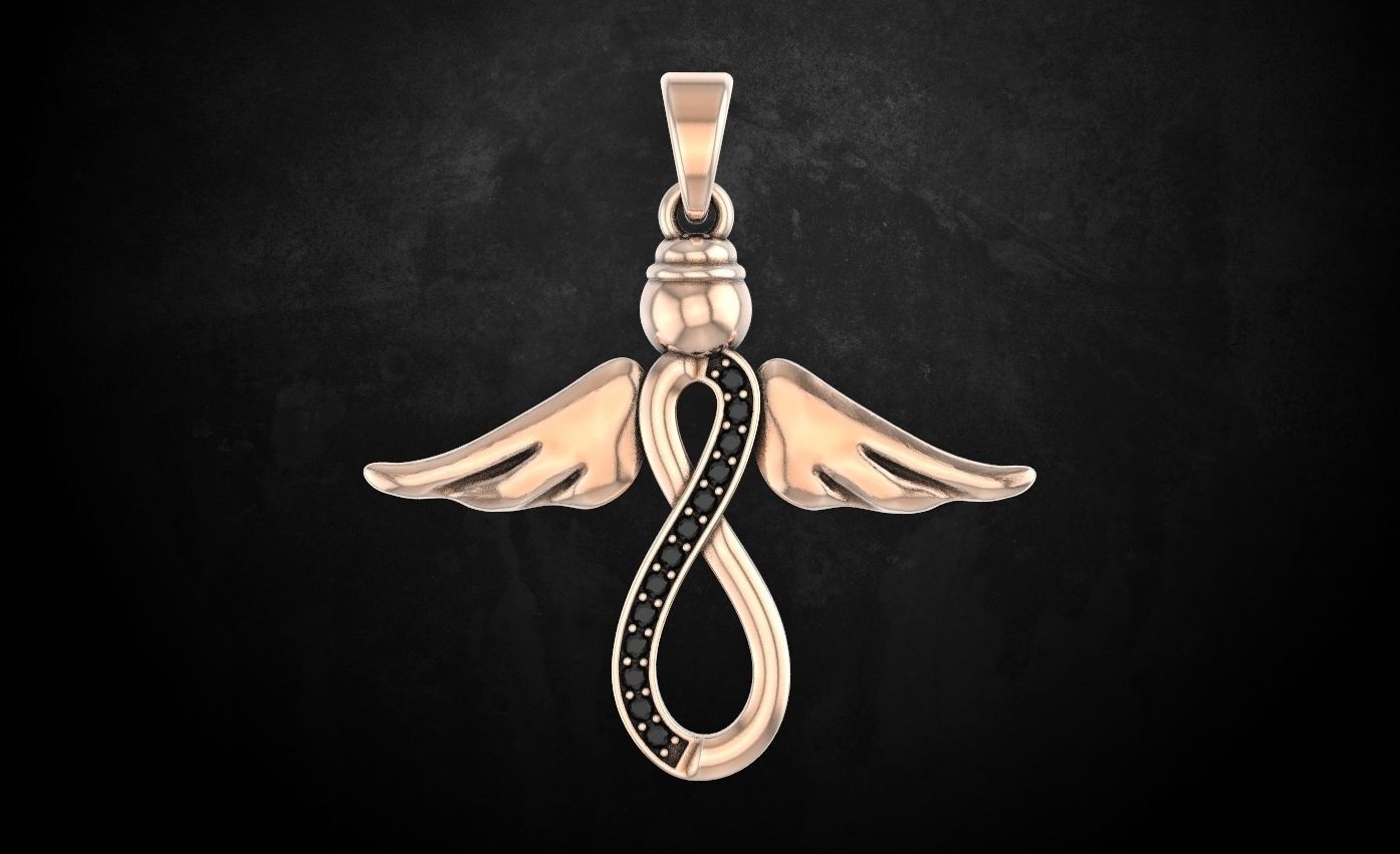 Hanger angel with wings 102 3D print model_5