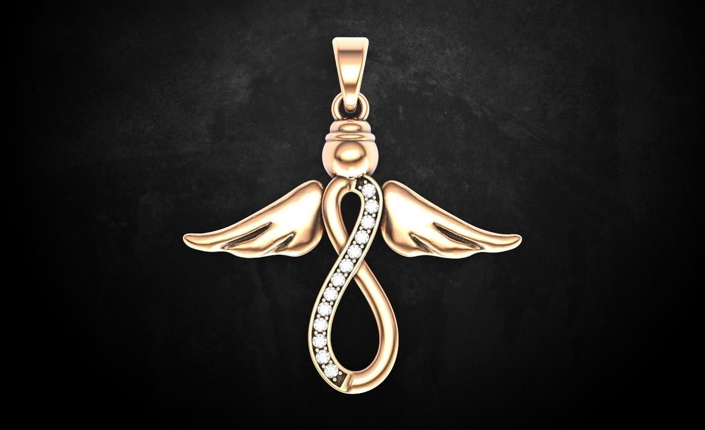 Hanger angel with wings 102 3D print model_1