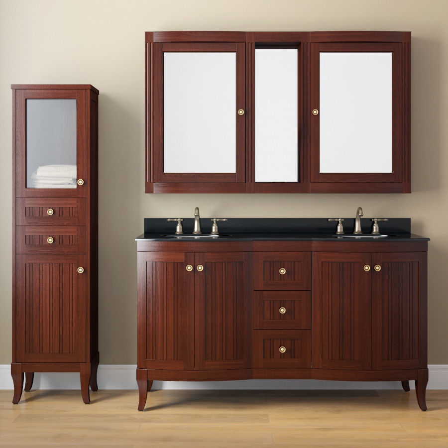 Furniture Set in the bathroom PALMETTO Signature Hardware  3D model_1