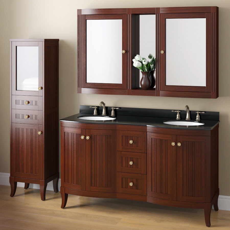 Furniture Set in the bathroom PALMETTO Signature Hardware  3D model_2