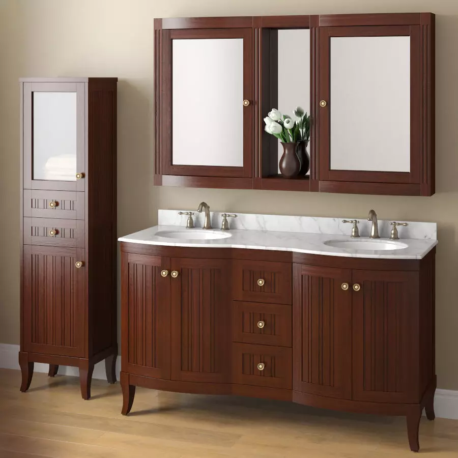 Furniture Set in the bathroom PALMETTO Signature Hardware  3D model_0