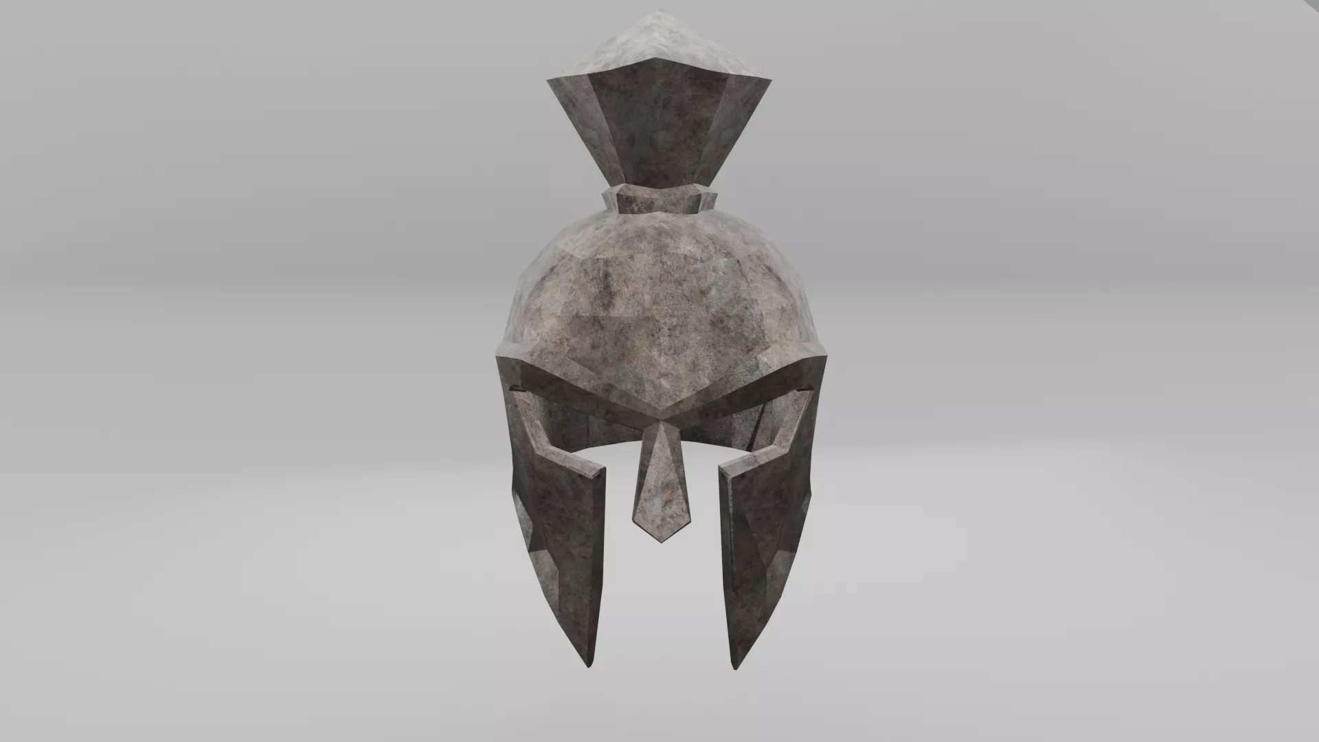 Medieval Helmet Museum Display Crest Emblem Low-poly 3D model