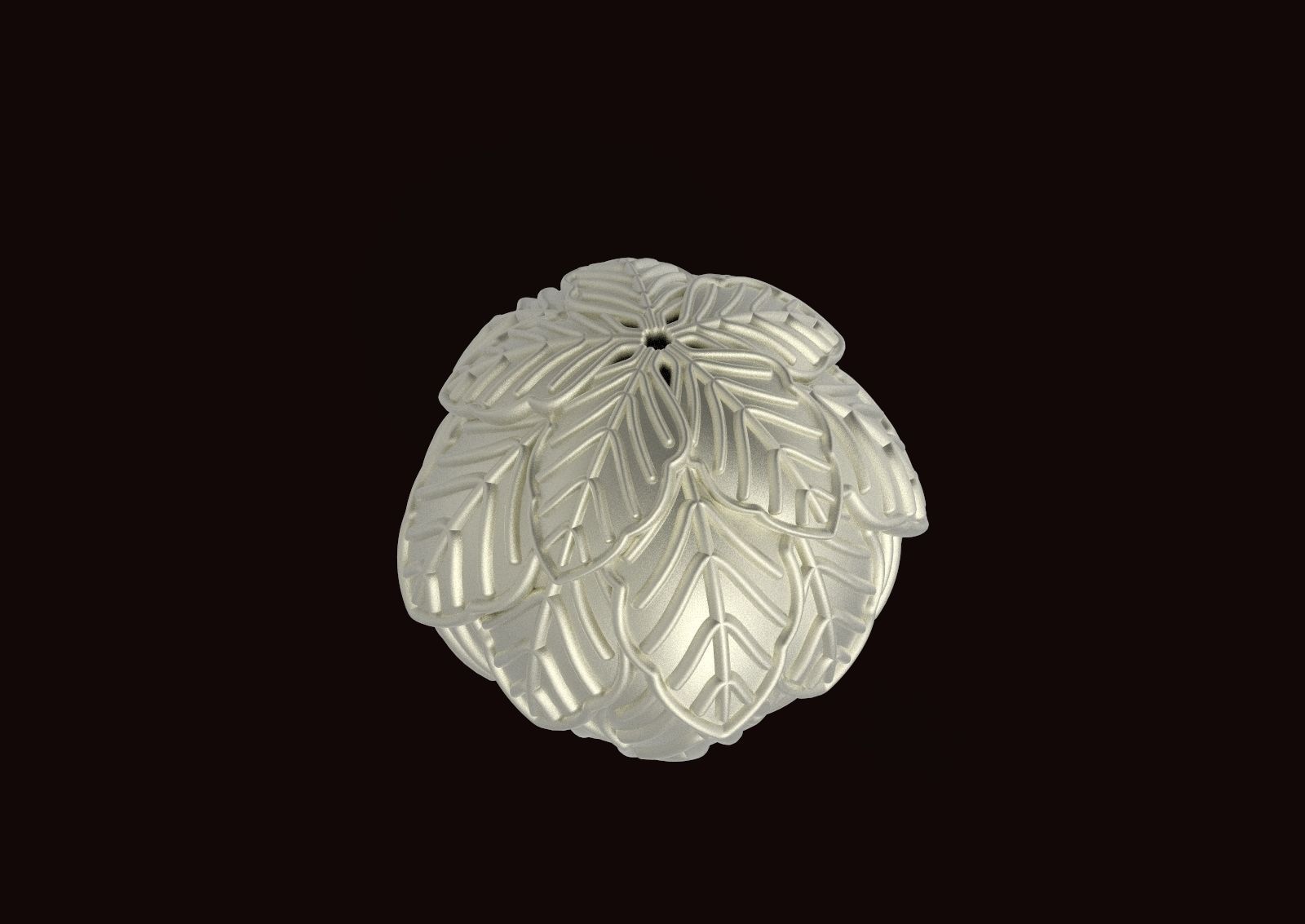 leaf ball 3D print model_2