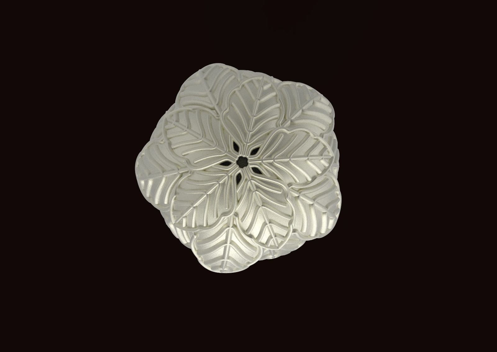 leaf ball 3D print model_3