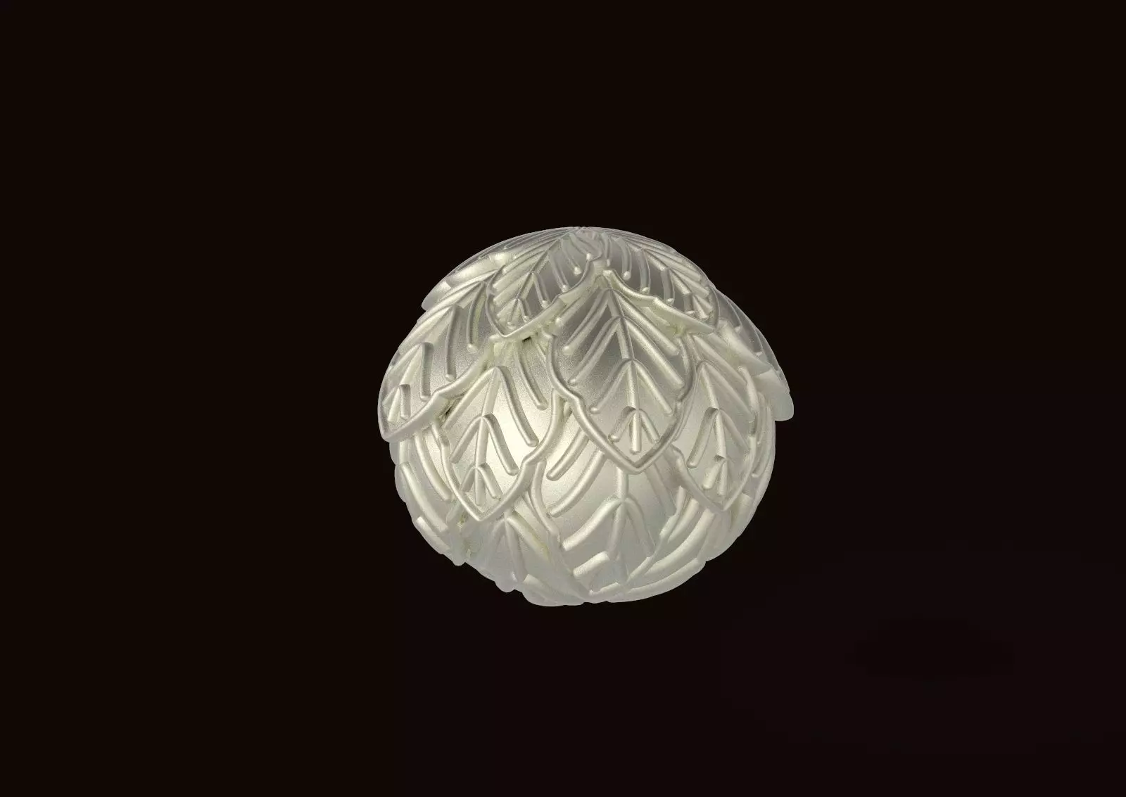 leaf ball 3D print model_0
