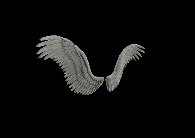 Wings golden angel 3D model