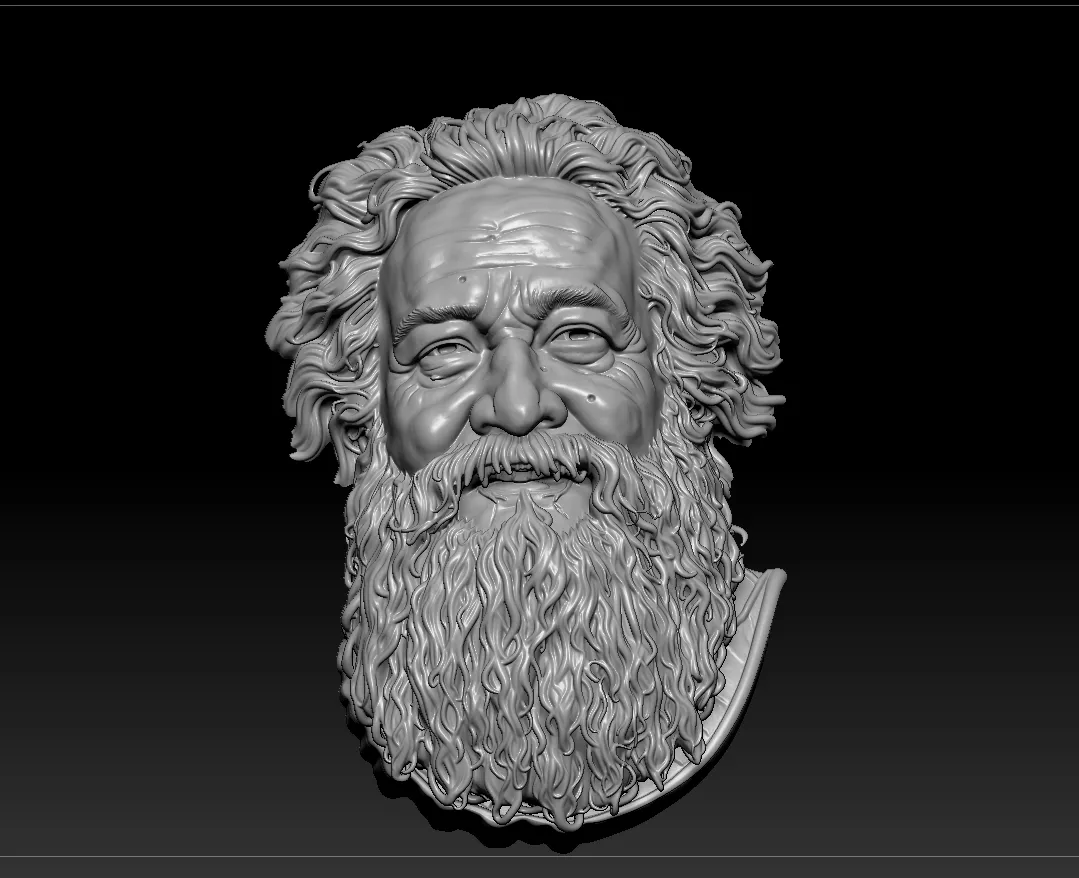 Sage Bearded Elder Bust 3D print model