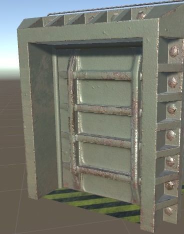 DoorTons door with stripe Low-poly 3D model_12