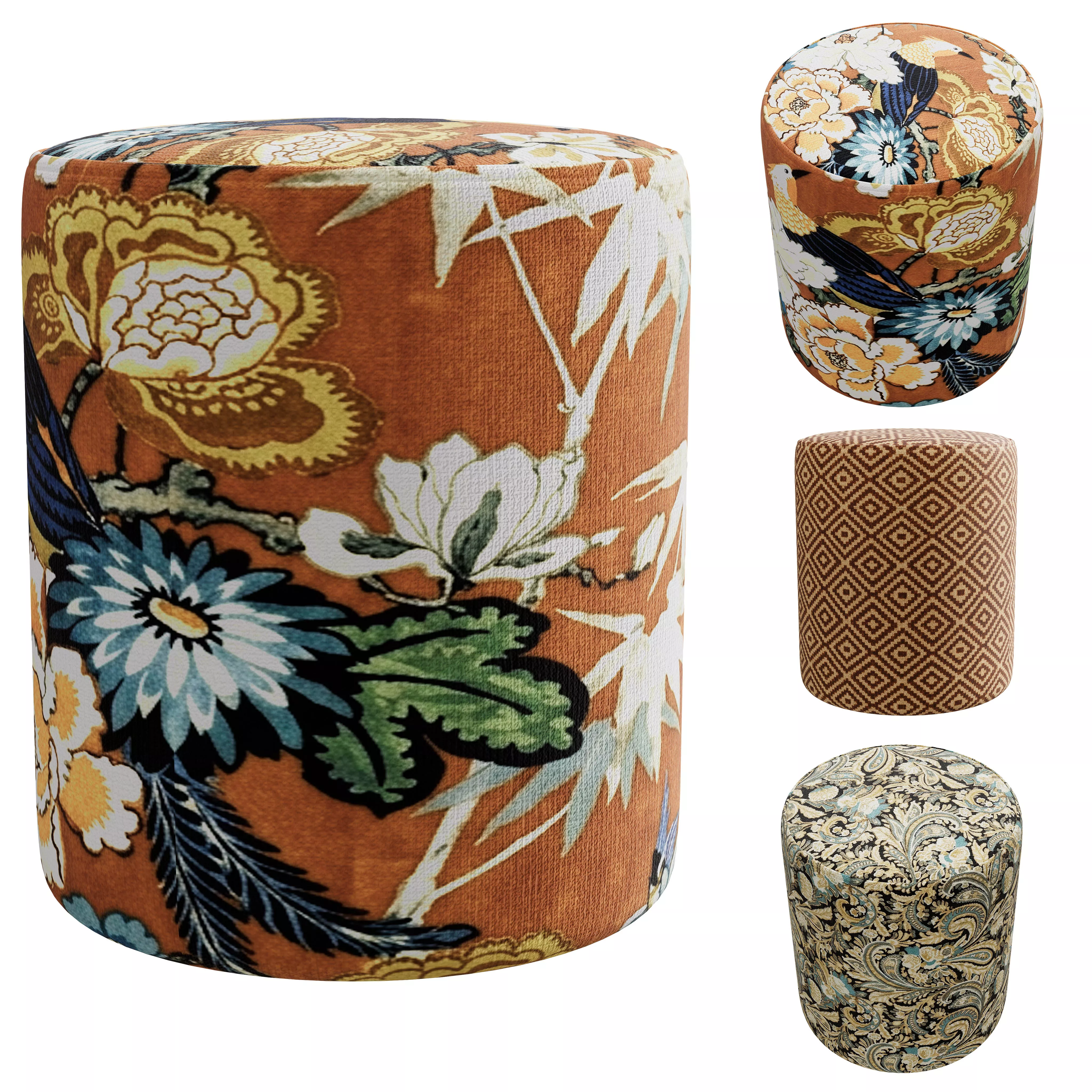 Cylinder Pouf 3D model