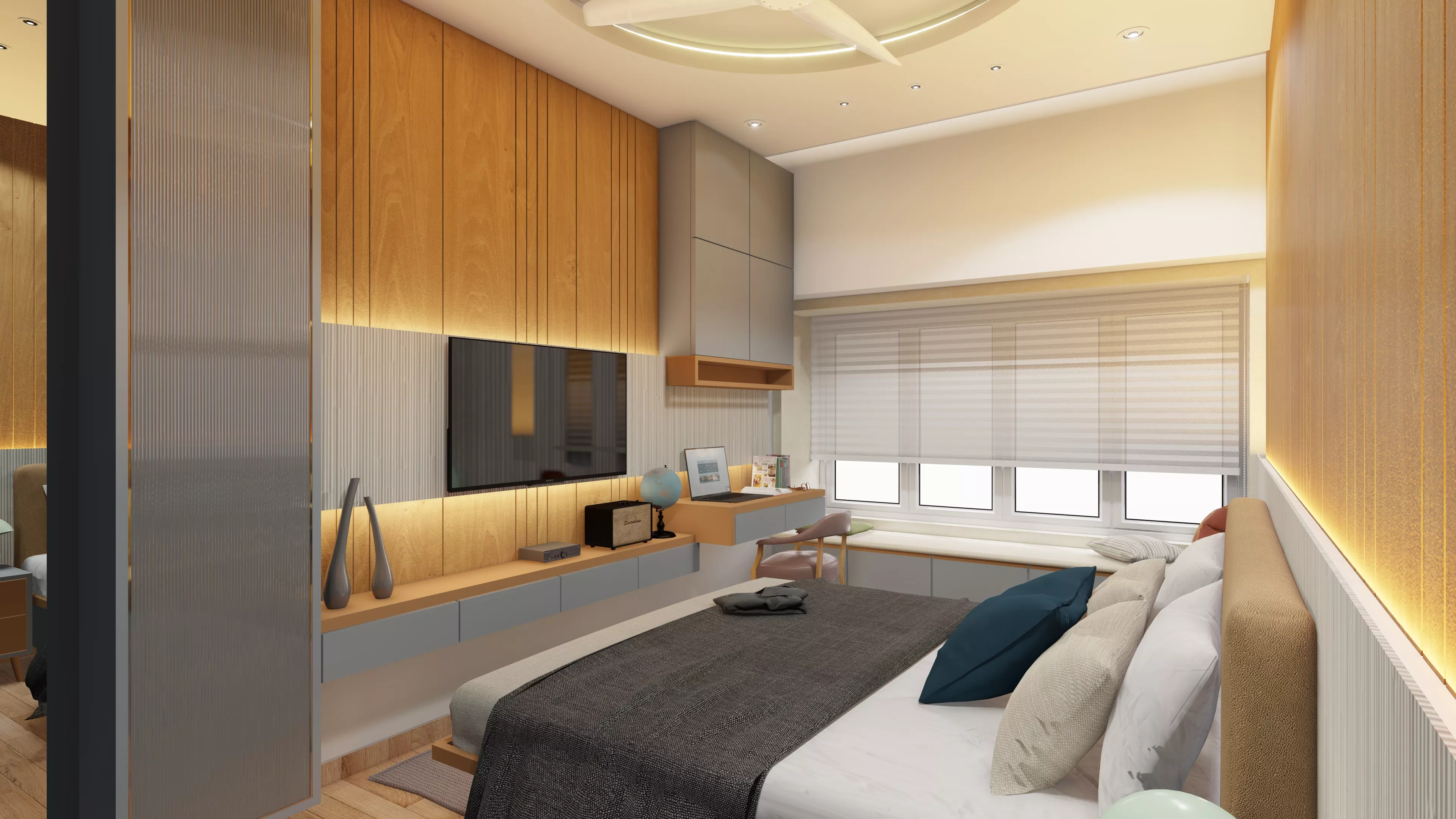 Modern Son Bedroom Interior 3D model