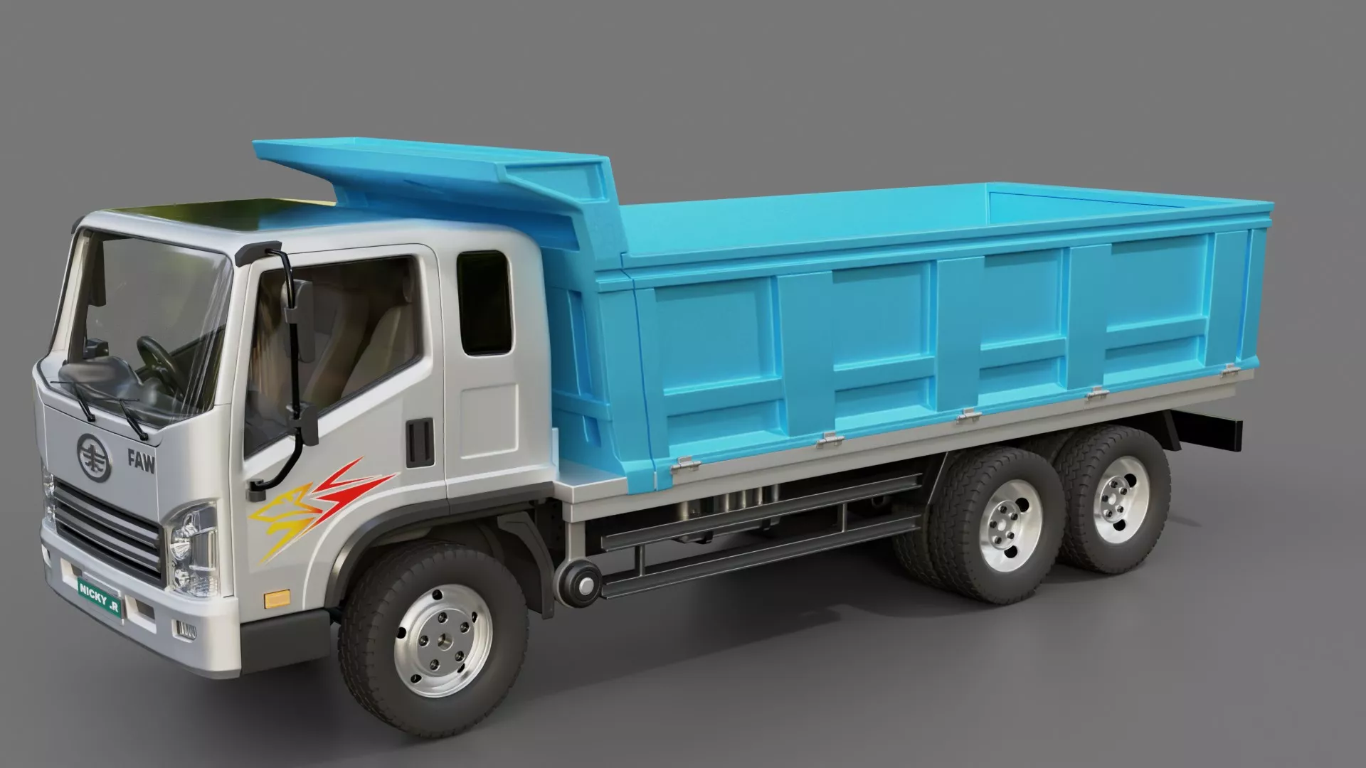 Faw Tiger V Dump Truck 2015 3D model