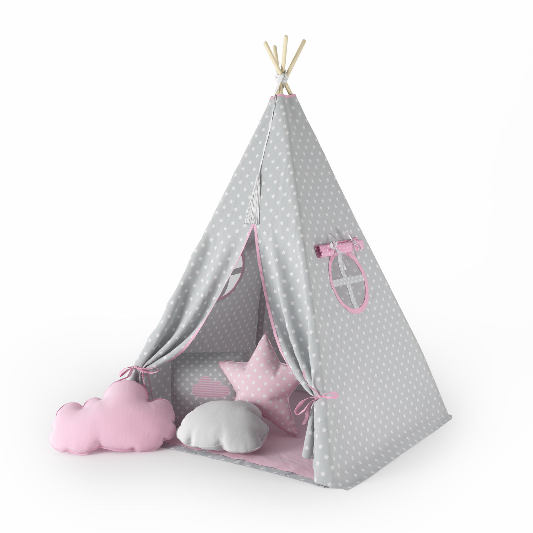 Childrens tent wigwam 3D model_0