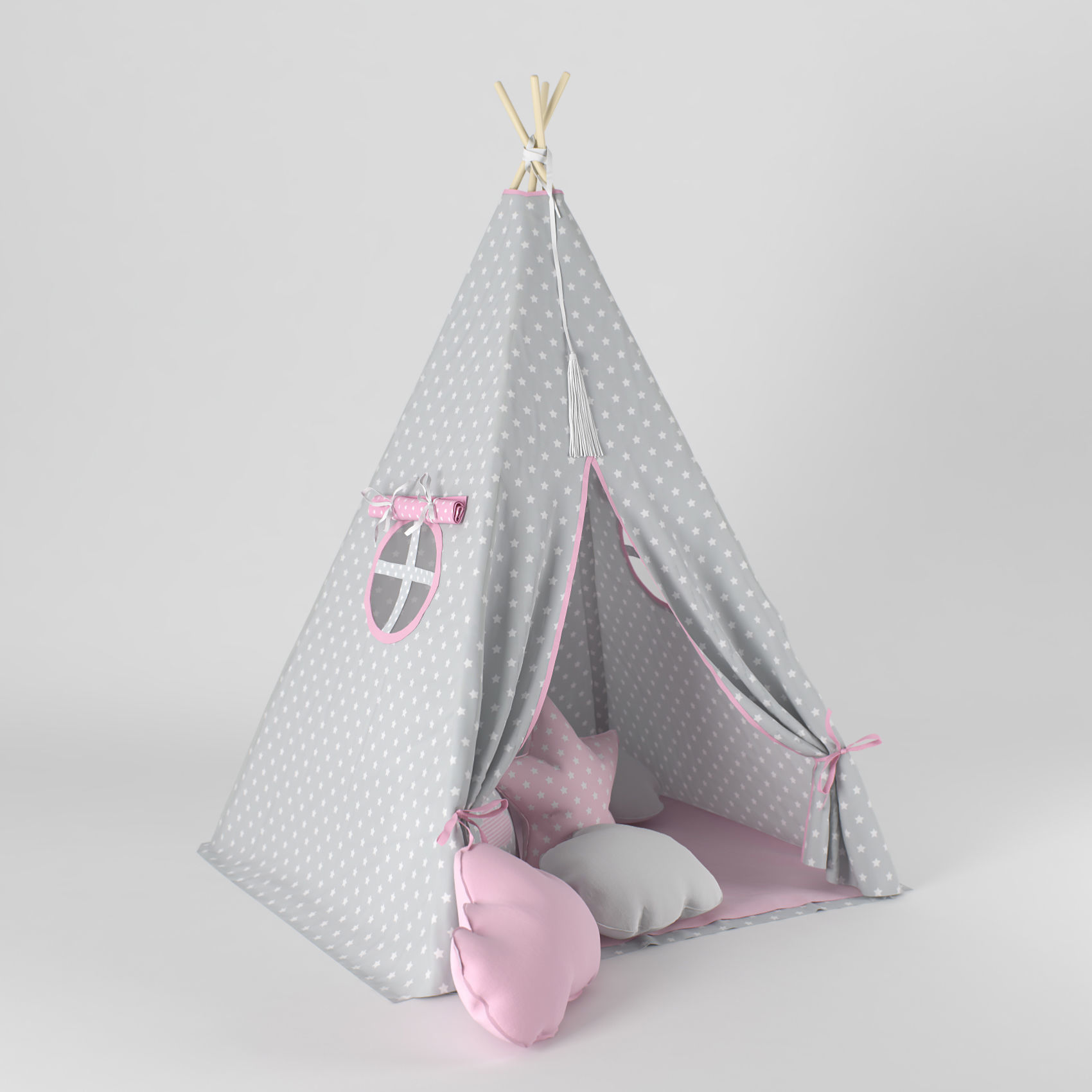 Childrens tent wigwam 3D model_3