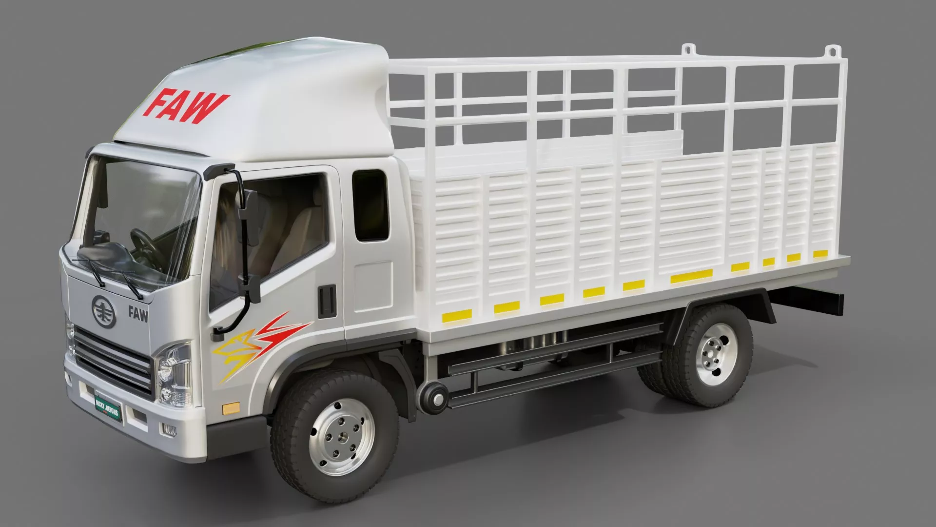 Faw Tiger V Gabbage Truck 2015 3D model