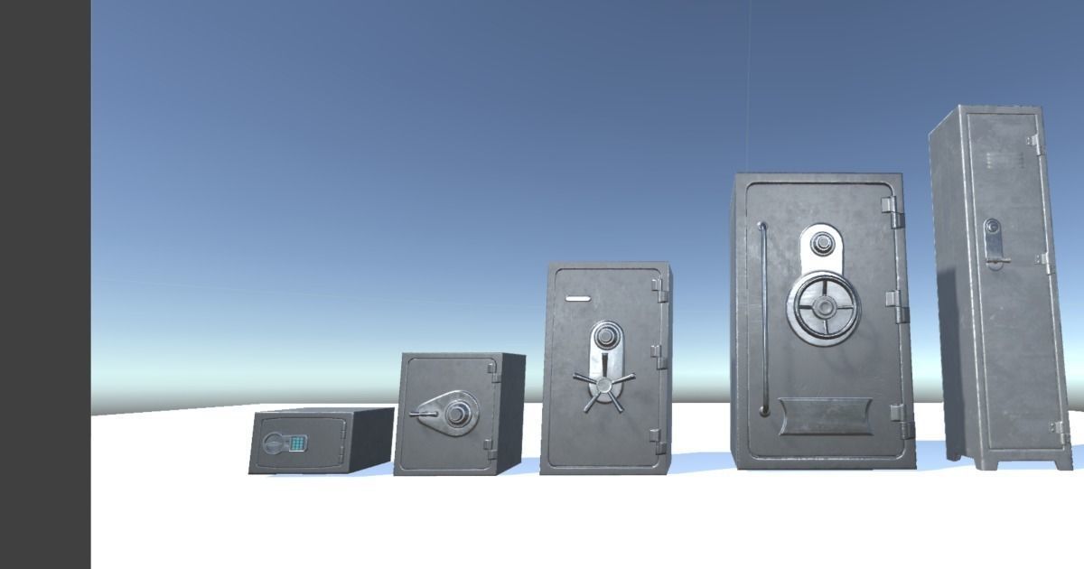 Safe super Pack Low-poly 3D model_1