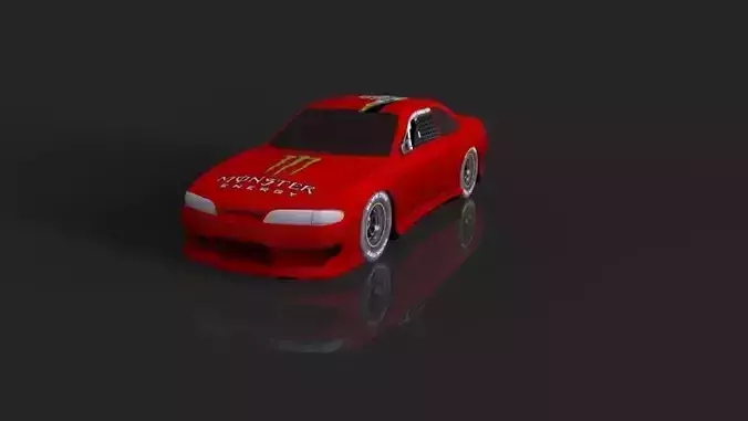 Nissan Silvia s14 3d model Low-poly 3D model