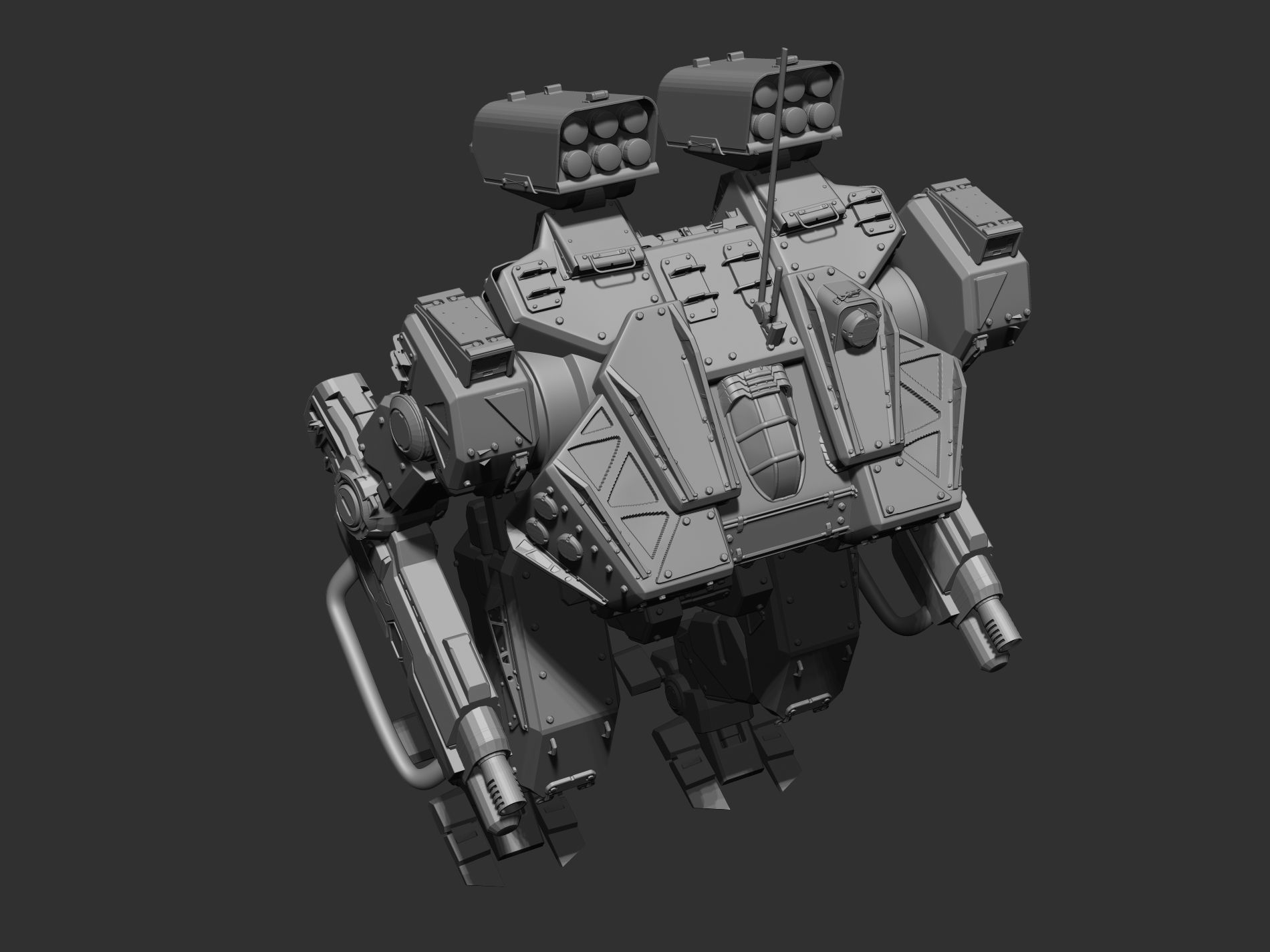 Sci fi robot 3D print model_3