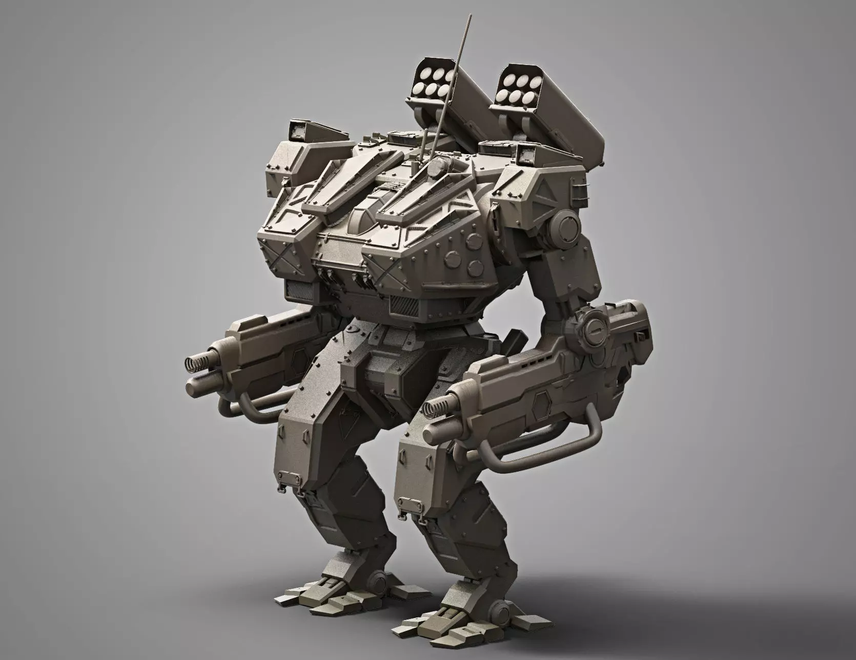 Sci fi robot 3D print model_0