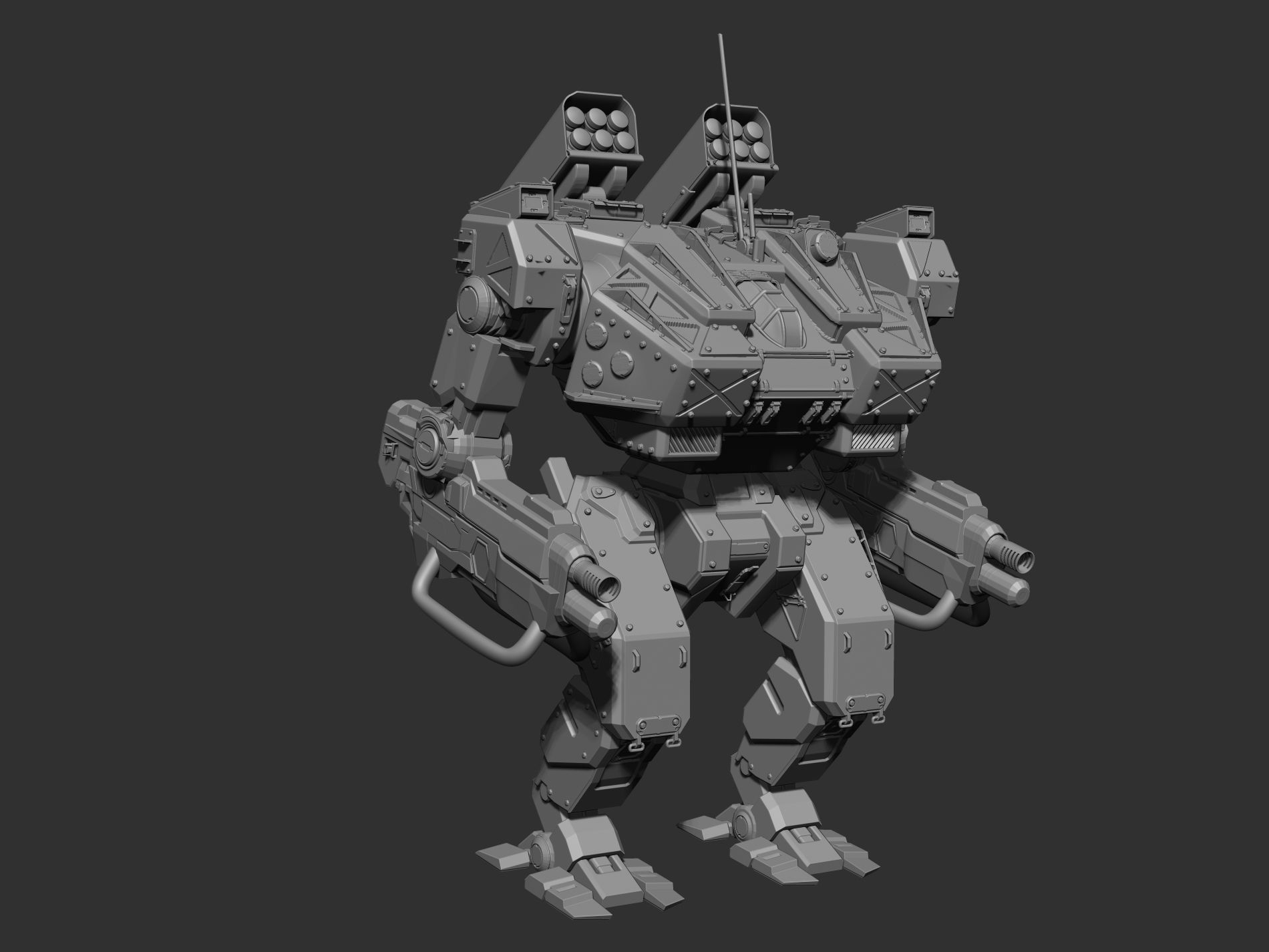 Sci fi robot 3D print model_1