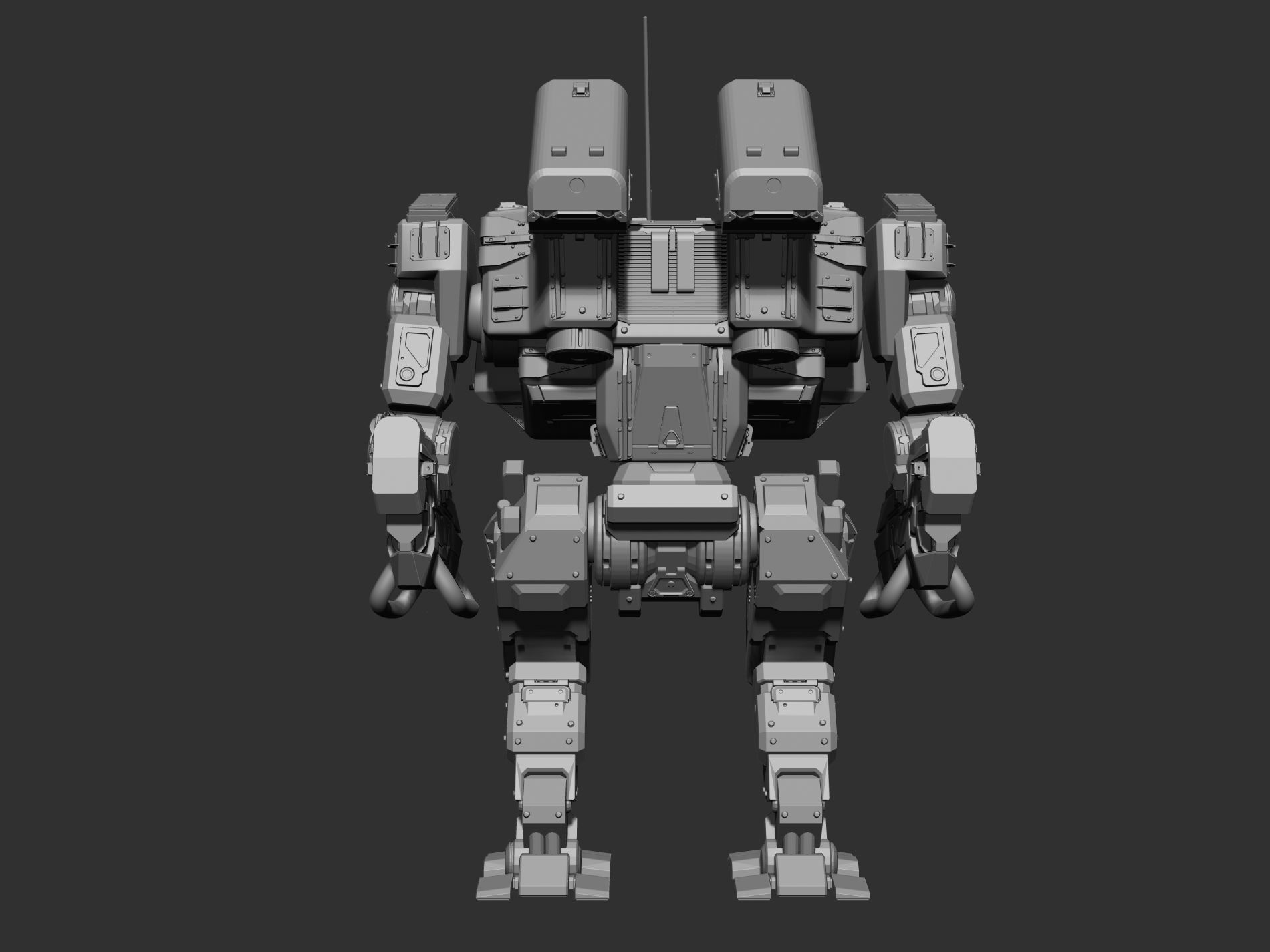 Sci fi robot 3D print model_7
