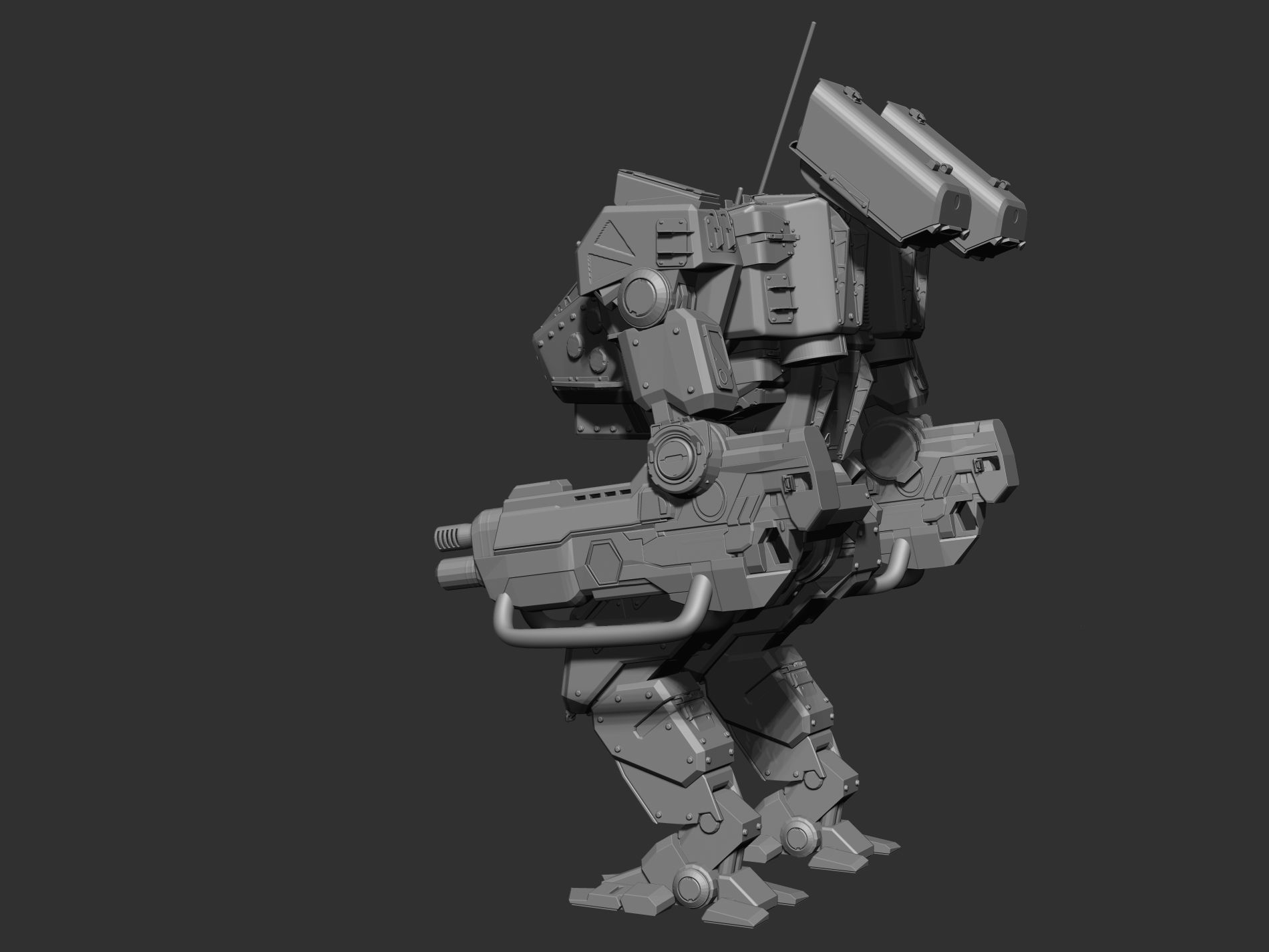 Sci fi robot 3D print model_10