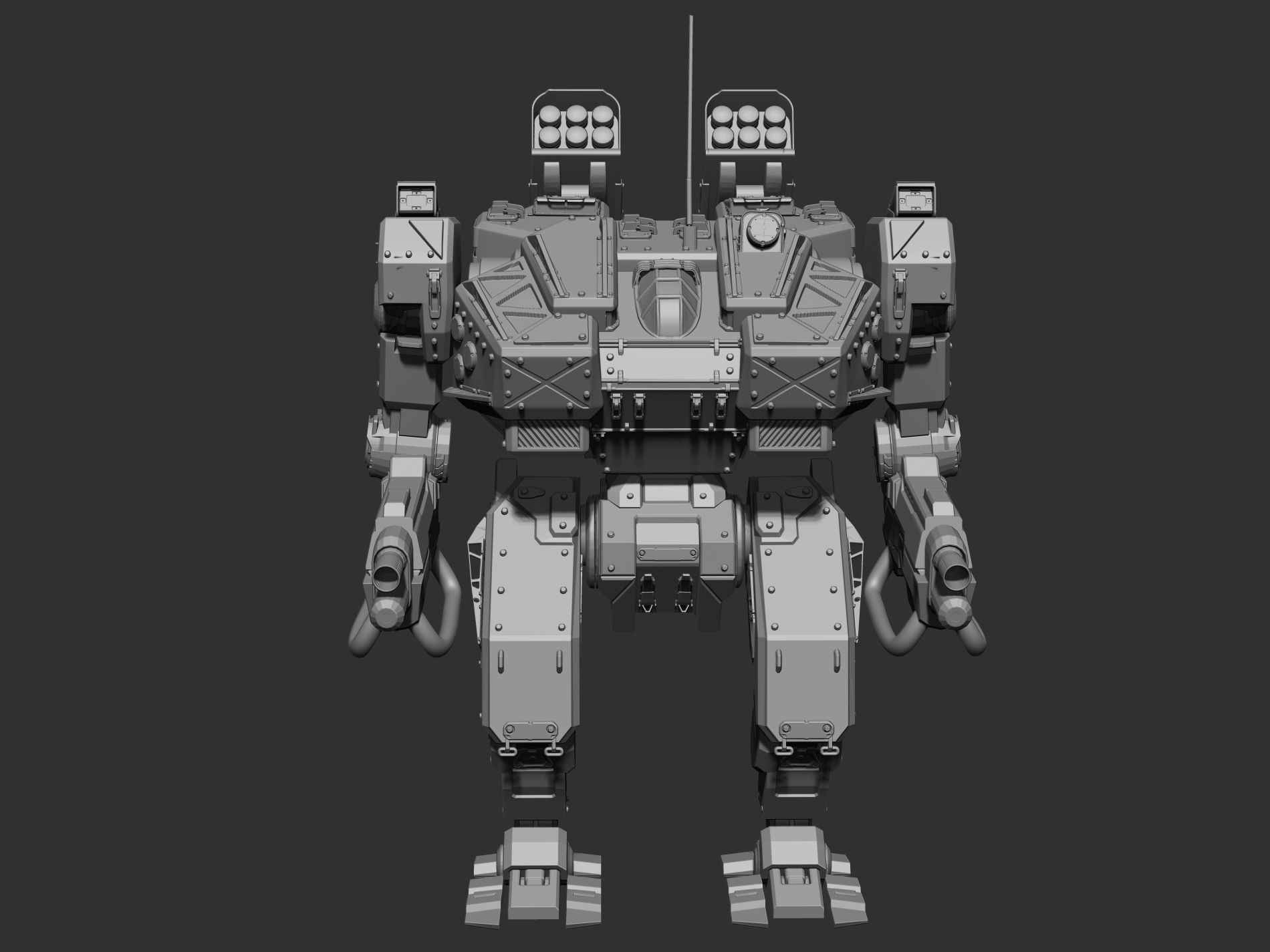 Sci fi robot 3D print model_5