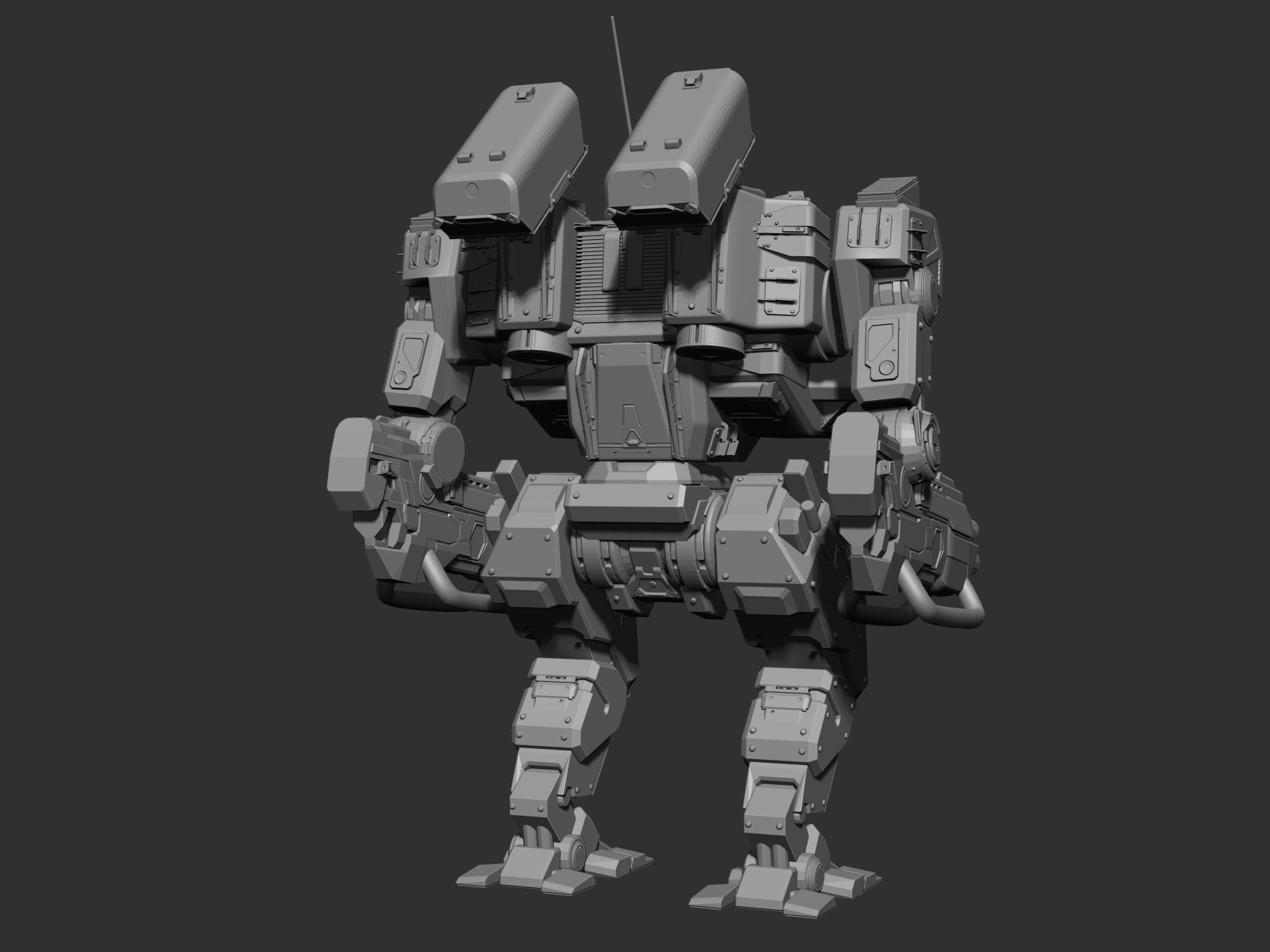 Sci fi robot 3D print model_9