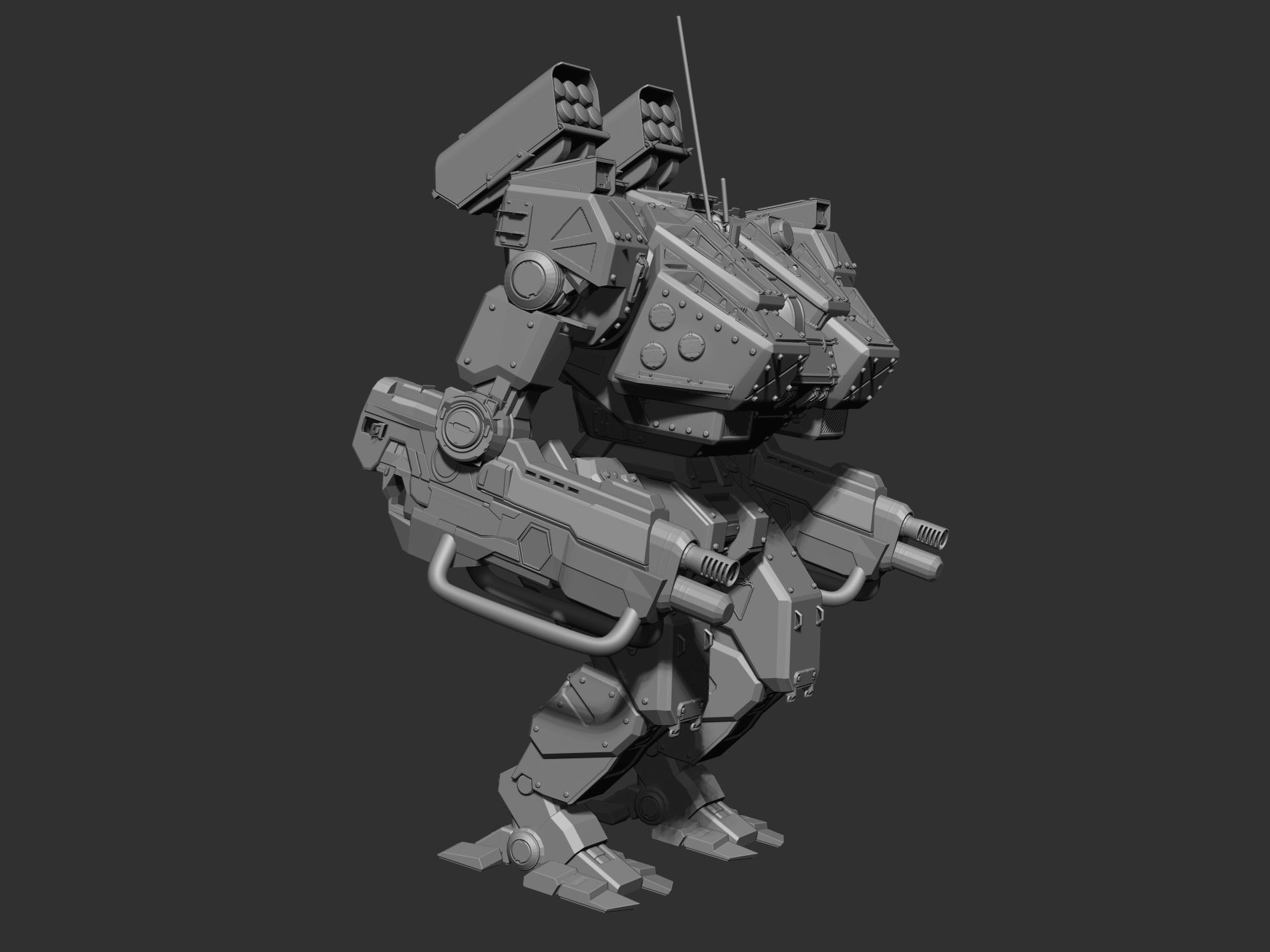 Sci fi robot 3D print model_2