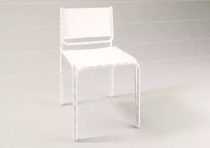 Steel and leather chair