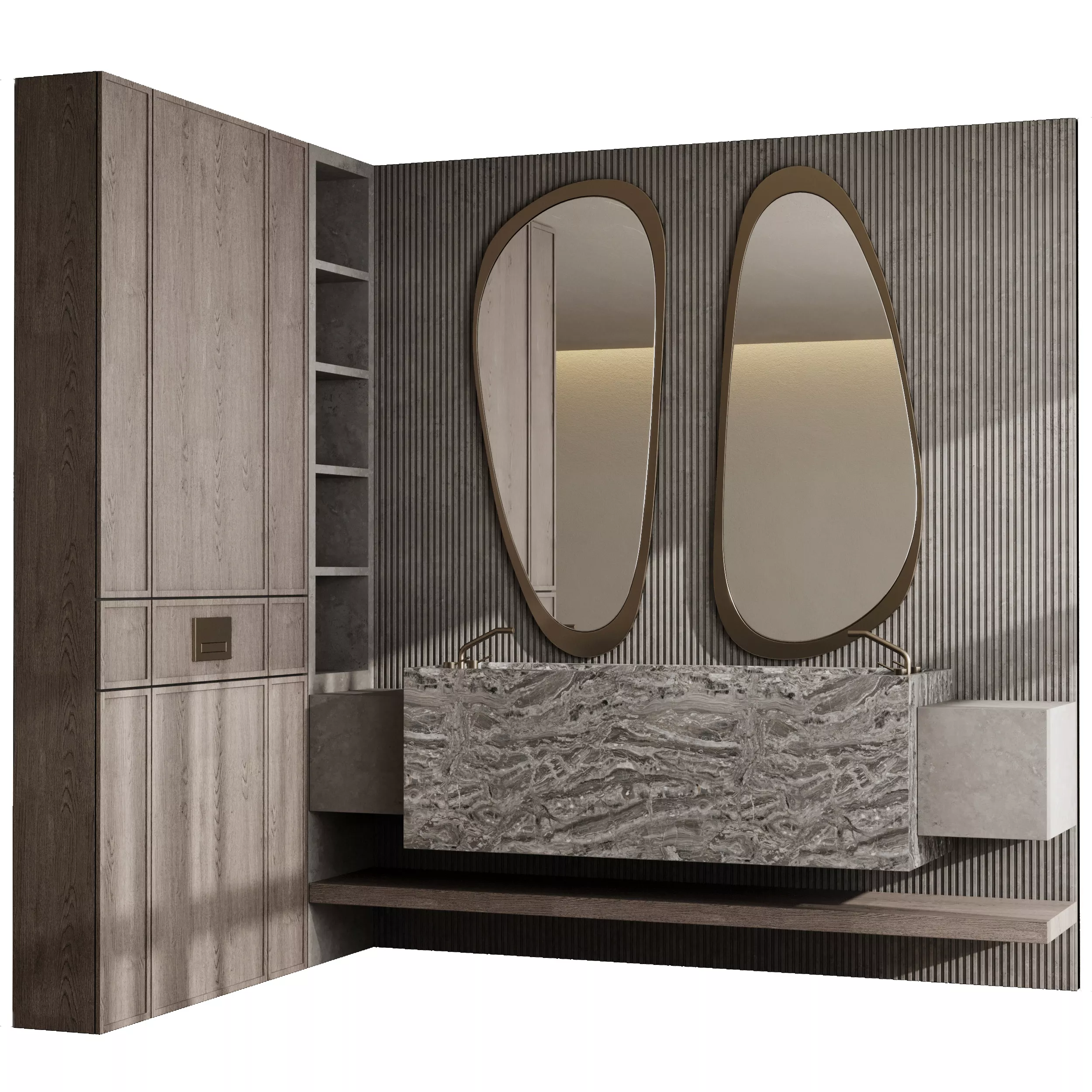 Bathroom furniture by Fauset Bathroom 243 Low-poly 3D model