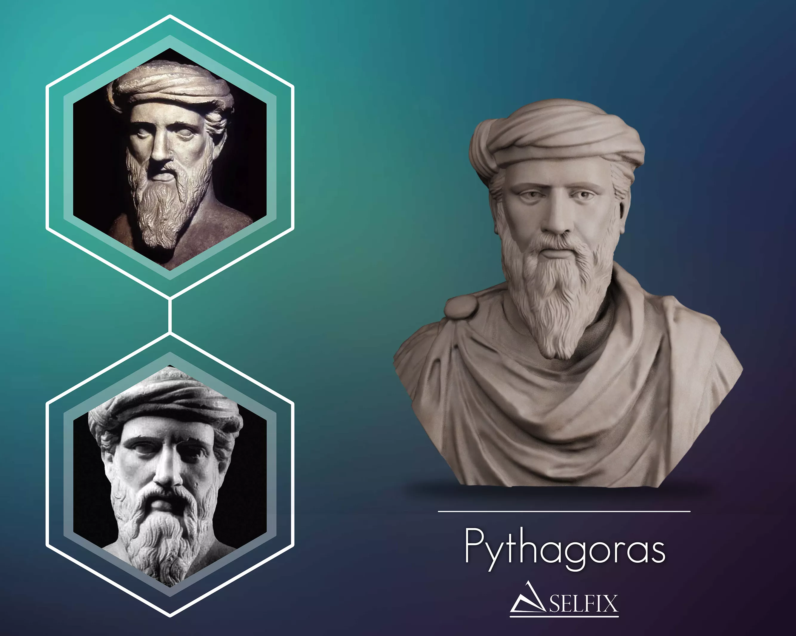 Pythagoras Bust Sculpture 3D print model