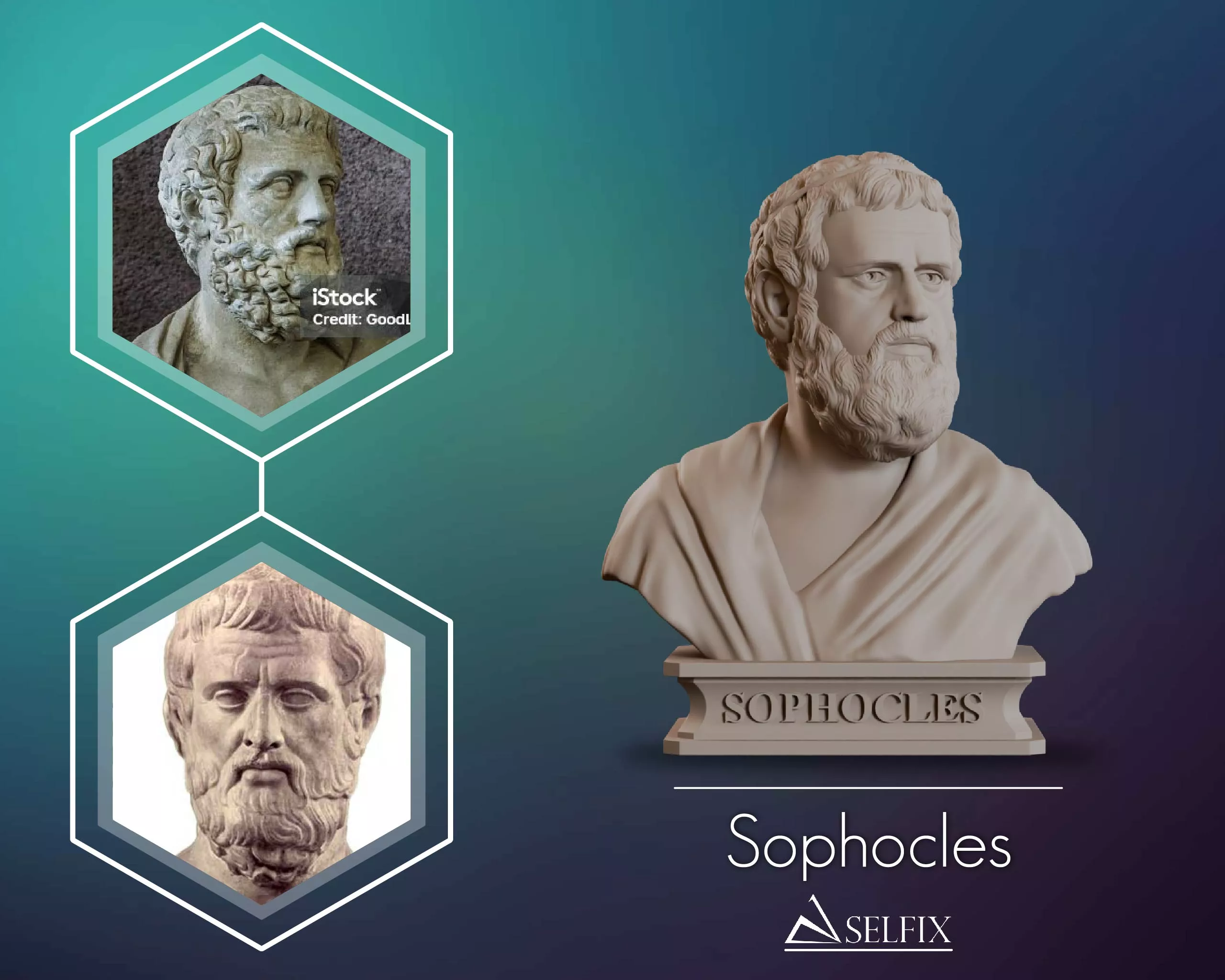 Sophocles Bust Sculpture 3D print model