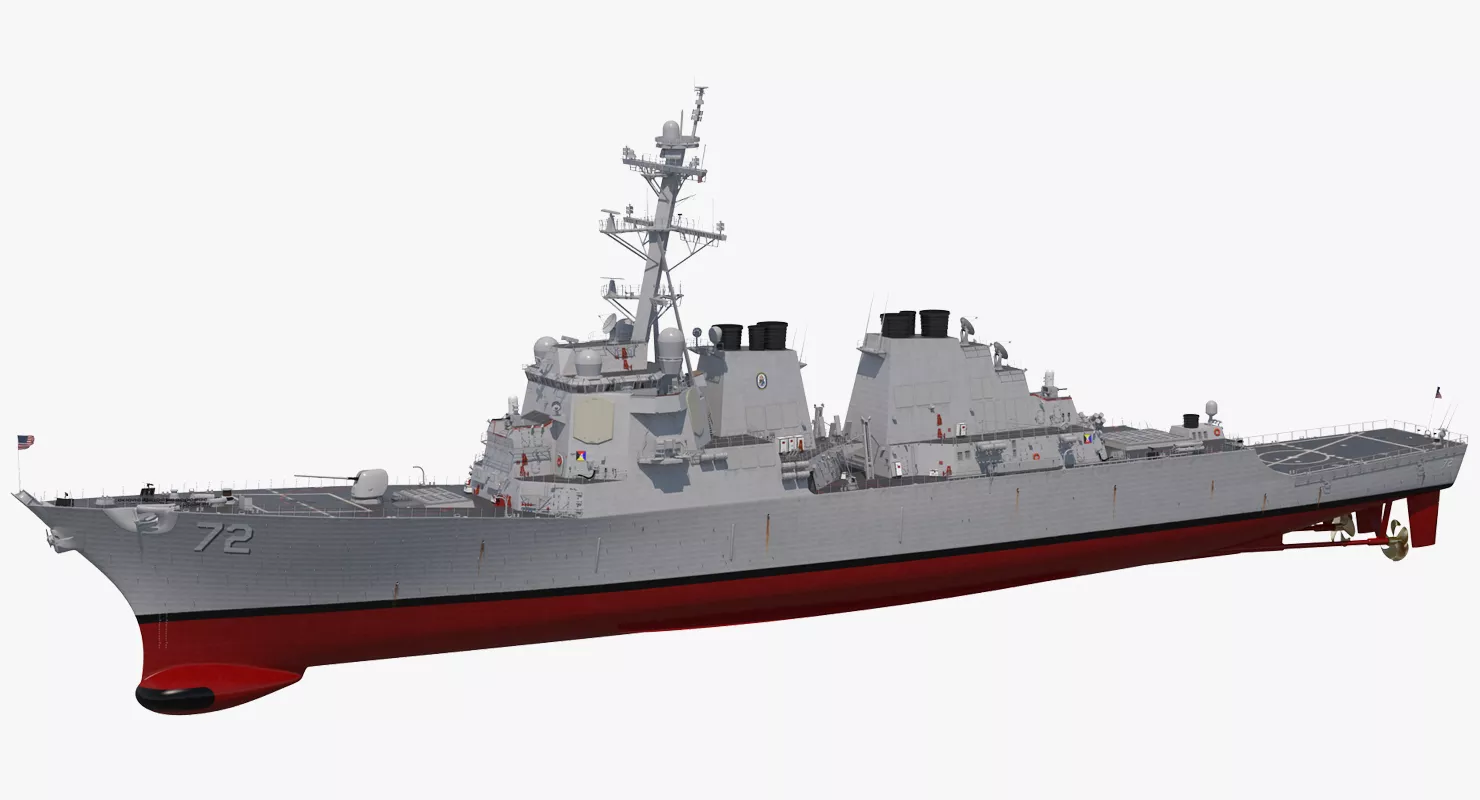 Arleigh Burke Destroyer Mahan DDG-72 3D model