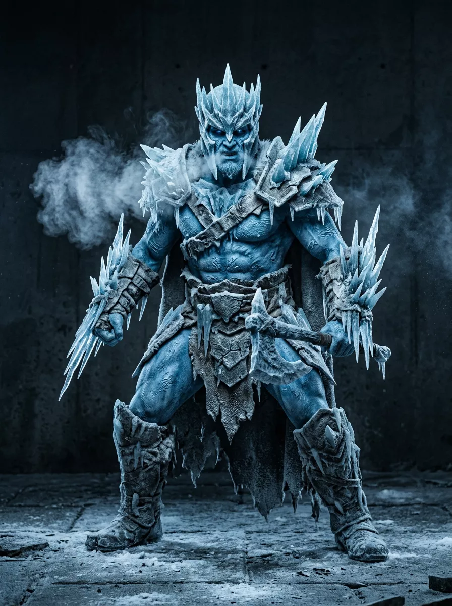 Frost Berserker Rigged Ice Warrior with Combat 3D model