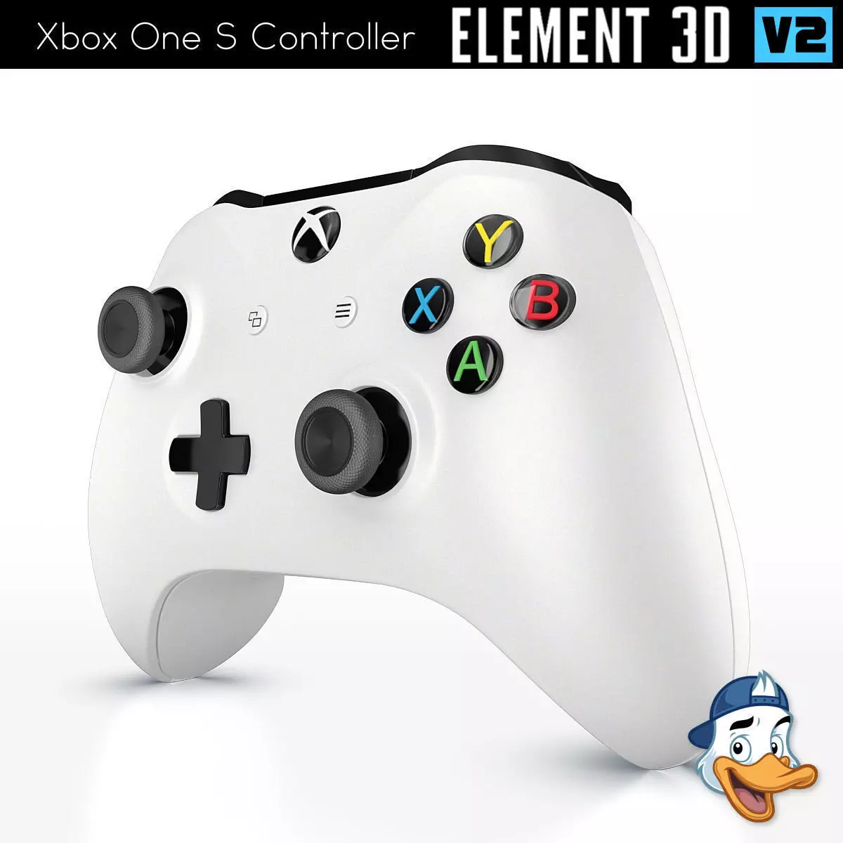 Xbox One S Controller for Element 3D 3D model_0