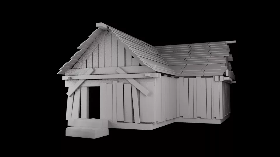 Old Wooden house 3D model