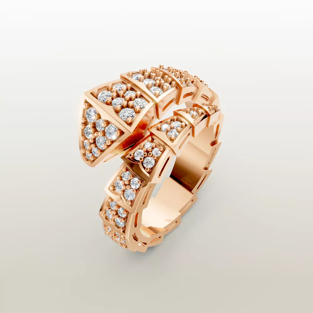 BVLGARI Serpenti Viper Ring snake Serpenti Viper one coil 3D print model