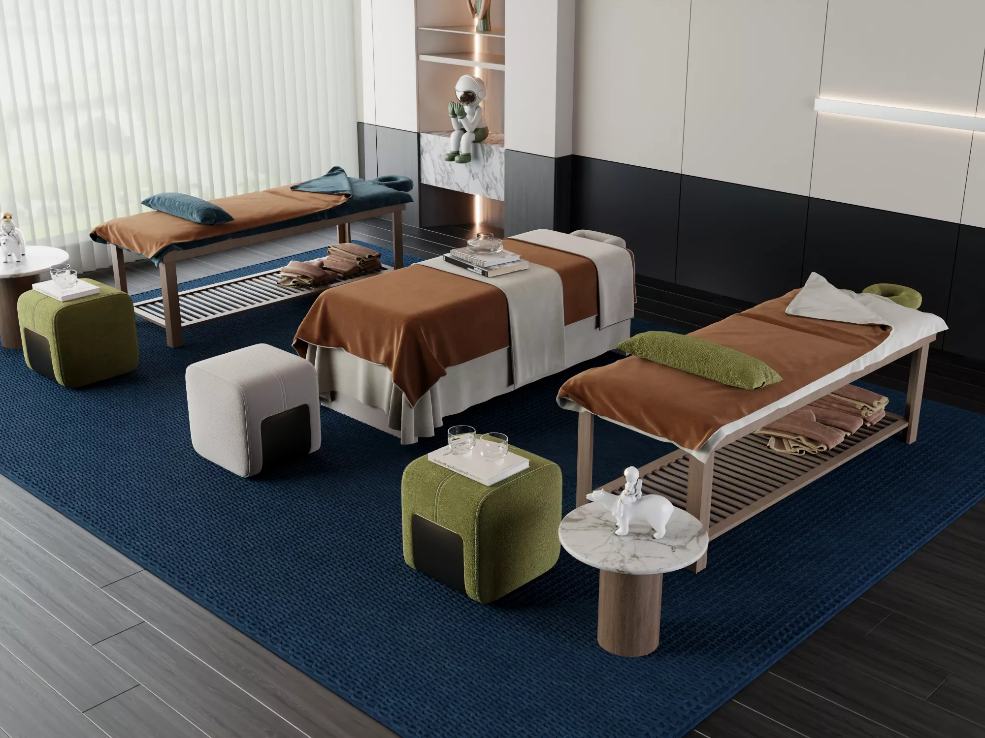 Modern Massage Room Interior Scene 3D model