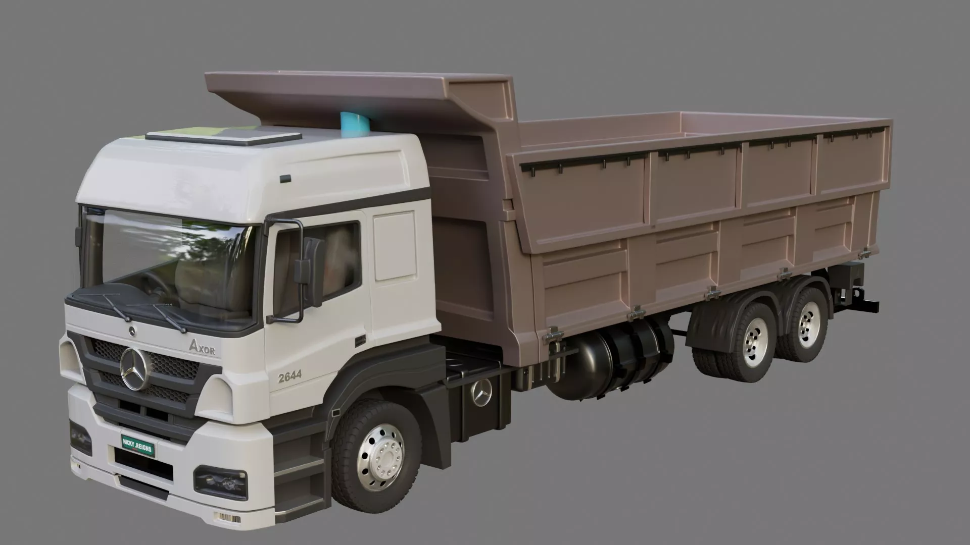 Mercedes Benz Axor Dump Truck 2017 3D model