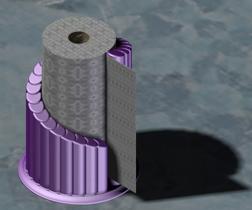 Beautiful modern and astetic paper towel roll holder 3D print model