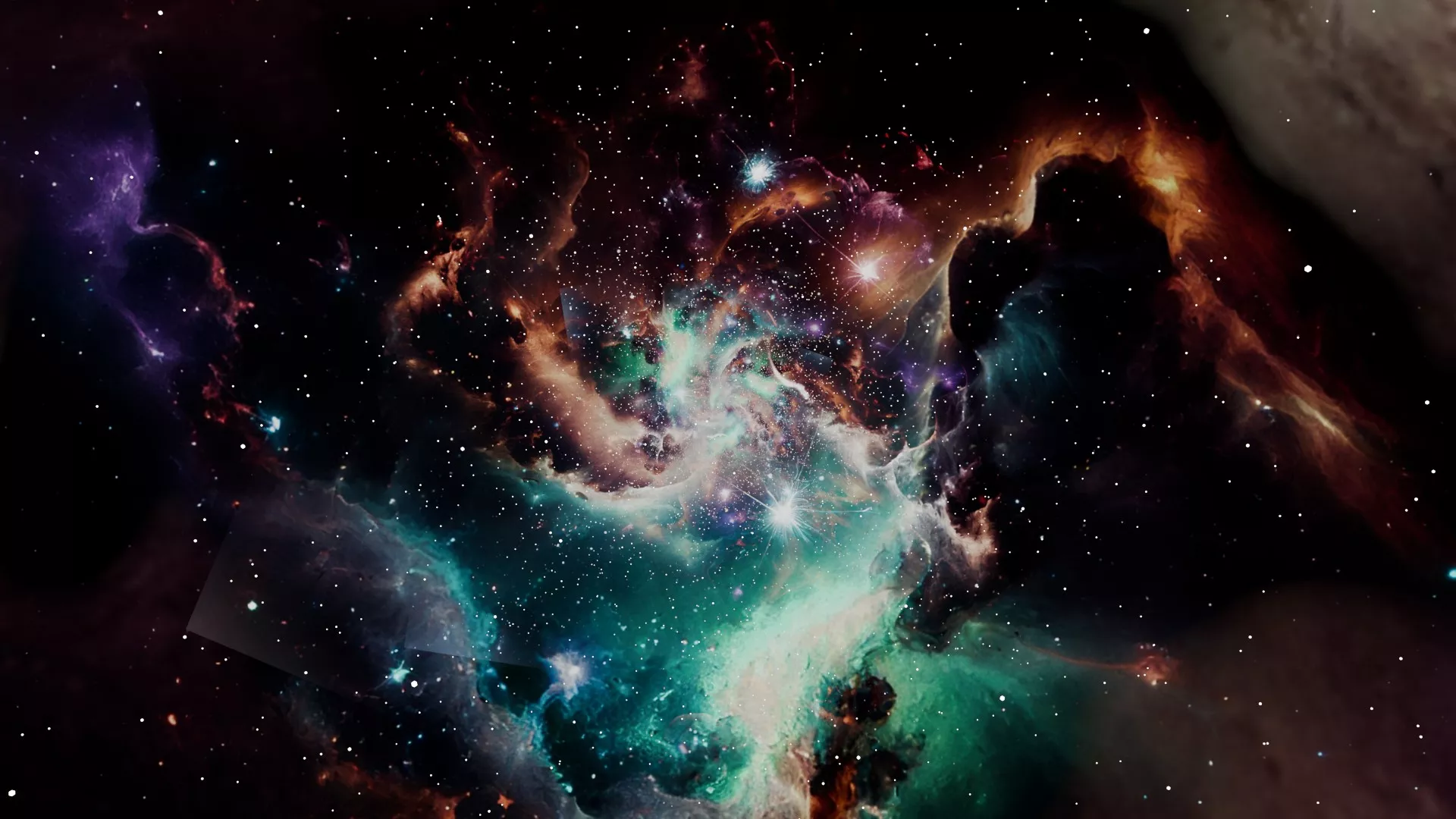 Deep Space Nebula and Cosmic Dust Background Low-poly 3D model