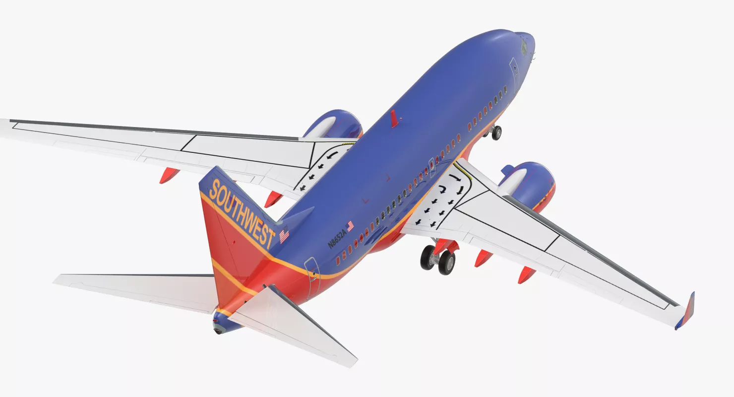 Boeing 737 600 Southwest Airlines 3D model