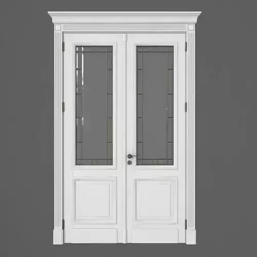 Door with glass panels